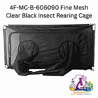 4F-MC-B-606090 Fine Mesh Clear Black Insect Rearing Cage