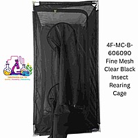 4F-MC-B-606090 Fine Mesh Clear Black Insect Rearing Cage