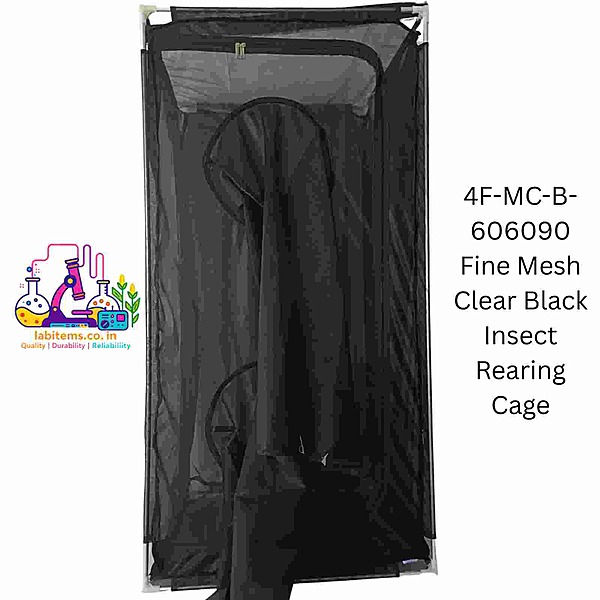 4F-MC-B-606090 Fine Mesh Clear Black Insect Rearing Cage