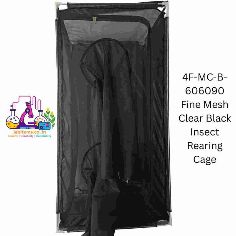 4F-MC-B-606090 Fine Mesh Clear Black Insect Rearing Cage