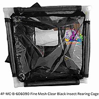 4F-MC-B-606090 Fine Mesh Clear Black Insect Rearing Cage