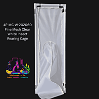 4F-MC-W-202060 Fine Mesh Clear White Insect Rearing Cage