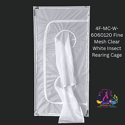 4F-MC-W-6060120 Fine Mesh Clear White Insect Rearing Cage