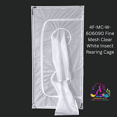 4F-MC-W-606090 Fine Mesh Clear White Insect Rearing Cage