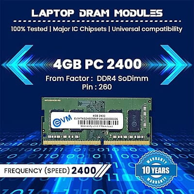EVM 4GB DDR4 2400MHz So-DIMM Laptop Memory Ram (EVMT4G2400S84P)