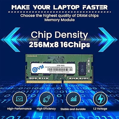EVM 4GB DDR4 2400MHz So-DIMM Laptop Memory Ram (EVMT4G2400S84P)