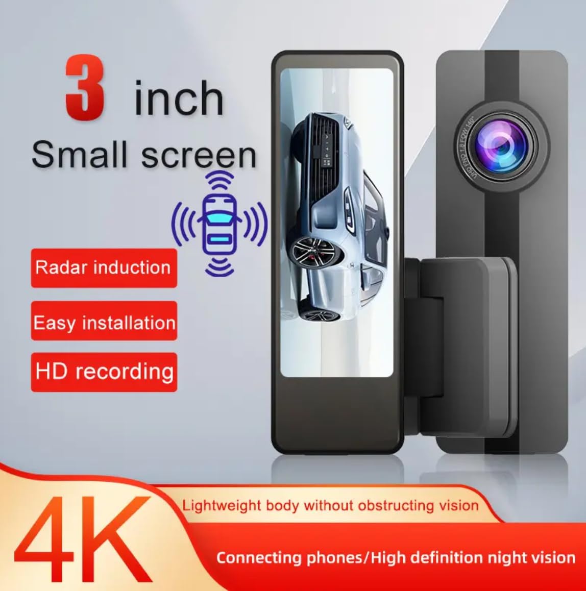 Dash Camera (F23) 4K Dual ,(7.62cm) 3” IPS Display, WiFi & GPS, 170° Wide Angle, Night Vision, G-Sensor, Loop Recording, Motion Detection, Parking Mode, Car DVR Dashboard Recorder Dash Camera (F23) 4K Dual ,(7.62cm) 3” IPS Display, WiFi & GPS, 170° Wide Angle, Night Vision, G-Sensor, Loop Recording, Motion Detection, Parking Mode, Car DVR Dashboard Recorder