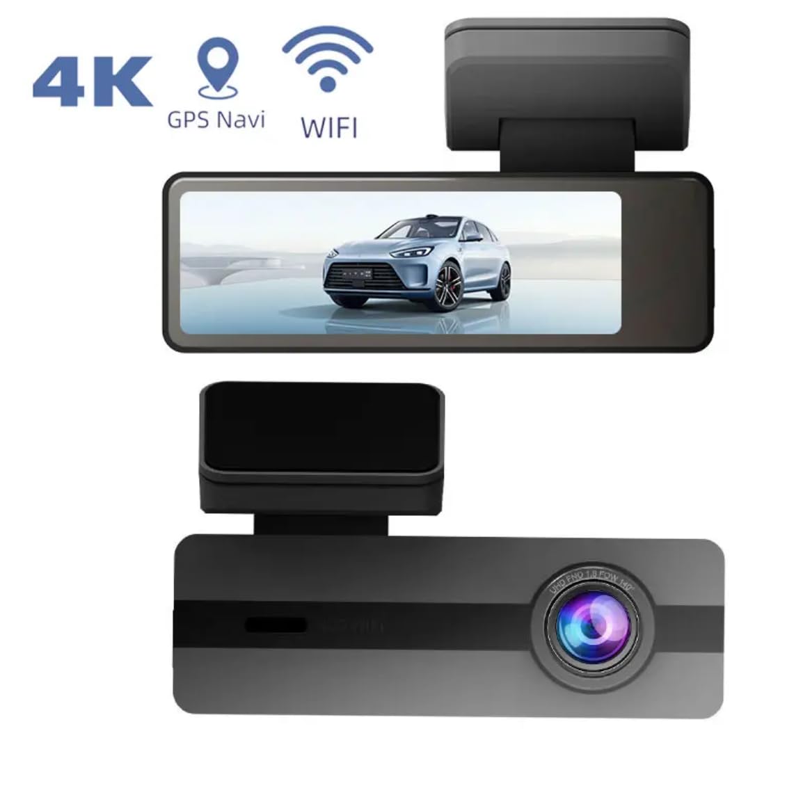 Dash Camera (F23) 4K Dual ,(7.62cm) 3” IPS Display, WiFi & GPS, 170° Wide Angle, Night Vision, G-Sensor, Loop Recording, Motion Detection, Parking Mode, Car DVR Dashboard Recorder Dash Camera (F23) 4K Dual ,(7.62cm) 3” IPS Display, WiFi & GPS, 170° Wide Angle, Night Vision, G-Sensor, Loop Recording, Motion Detection, Parking Mode, Car DVR Dashboard Recorder