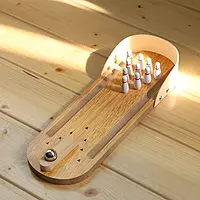 Channapatna Wooden Mini Desktop Parent-Child Bowling Game
