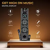 lapcare Dhamaka LTS‑603 delivers 50 W RMS sound, deep bass, Bluetooth 5.0, USB/AUX/FM playback, LED display, and comes with wireless mic & remote control