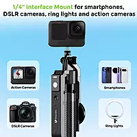 UltraProlink UM1279 - Snap-Z Aura Tripod with Dual Phone Holder & Face Tracking