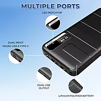 Lapcare Blaze power bank with 22.5 W fast charging, dual USB-A + Type-C, digital display, LED battery indicator & smart safety protection.