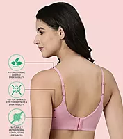 Enamor Innovations Bamboo Bliss, Everyday, Full Support, Women's T-Shirt Bra - Super Soft, Naturally Absorbent & Antimicrobial, Padded, Wirefree, High Coverage- A077