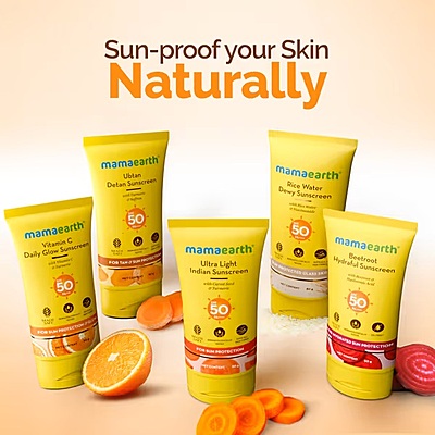 Mamaearth Ultra-Light Indian Sunscreen SPF 50 PA++++ Mamaearth Ultra-Light Indian Sunscreen SPF 50 PA++++