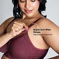 Nykd By Nykaa Everyday Cotton M-Frame Bounce Control Non-Padded Non-Wired Bra NYB101