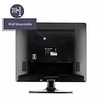 LapCare LM17SQ: 17″ HD (1440×900) LED monitor with 8 W power usage, VGA + HDMI ports, wall‑mountable, 2/6 ms response, flicker‑free.