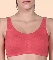 Enamor Low Impact Women's Cotton Everyday Sports Bra - All Day Comfort, Non Padded, Wirefree, High Coverage - SB06