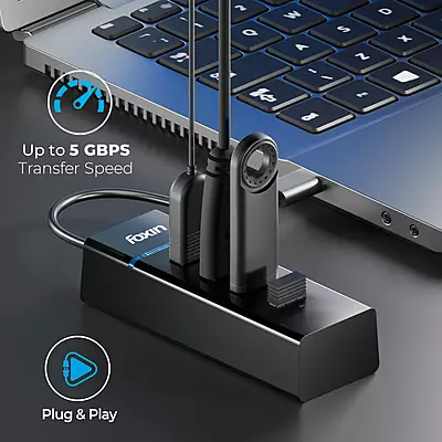 USB HUB FOXIN 4 PORT 3.0 FUH-344 (USB 3.0X4)
