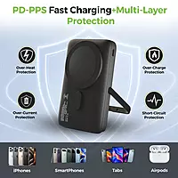 Ultraprolink UM1336BLK Juice-Up Mag 8 Magnetic Wireless Powerbank 10000mAh (Black)