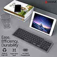 Coconut WK24 Wonder 2.0 Wireless Keyboard (Black, Bluetooth & Wireless, Sleek Design, Perfect for Home & Office, 1 Year Warranty)