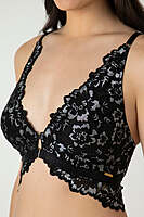 AMANTE Femme Lace Padded Non-Wired Demi Bra 06001