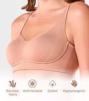 Enamor Innovations Bamboo Bliss, Everyday, Full Support, Women's T-Shirt Bra - Super Soft, Naturally Absorbent & Antimicrobial, Padded, Wirefree, High Coverage- A077