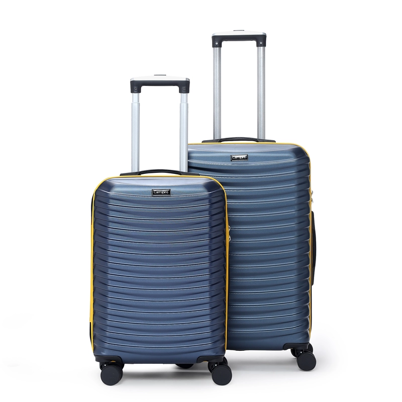 Carrspire Explorer Navy Blue Trolley Bag With TSA Lock and Super Silent Wheels- Set of 2 (Small and Medium)