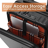 Carrspire UrbanPro Black Trolley Bag With USB Port and Tsa Lock