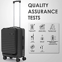 Carrspire UrbanPro Black Trolley Bag With USB Port and Tsa Lock