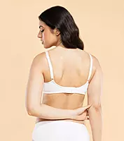 Enamor Ultra-Smoothing Women's Cotton Everyday T-Shirt Bra - No-Pinch, Hidden Lift, Non Padded, Wirefree, High Coverage - A027
