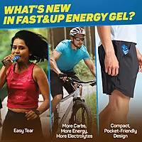 FAST&UP ENERGY GEL-CAFFEINATED - CHOCOLATE BOURBON 6 GEL PACKS