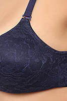 AMANTE Floral Romance Non Wired Lightly Padded Non-Wired Full Coverage Bra 10306 MIDNIGHT 32B