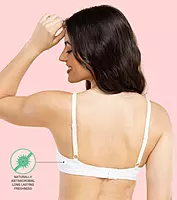 Enamor Antimicrobial Minimizer Everyday Cotton Bra for Women - Padded, Wirefree, Full Coverage - A058