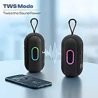 Ozzie LBS-102 10W Bluetooth Speaker – RGB Light | TWS Stereo | 8H Playtime | Black