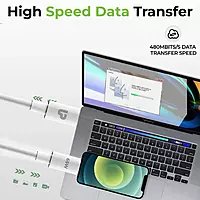 UltraProlink UL1230WHT-0100 - USB C to Lightning Cable Zap+30