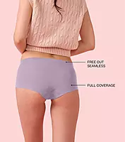 Enamor Innovations Invisi, All Day Comfort, Mid Waist Boyshorts Panty for Women - No Visible Panty Lines, Breathable, Sweat wicking, Free Cut, Full Coverage - PS40