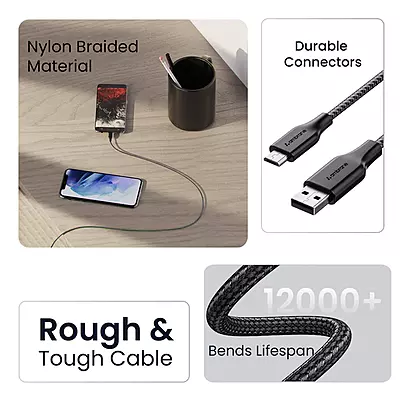 CABLE AMBRANE BRAIDED MICRO USB BCM-C10