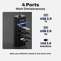 EVM DH4P 4 in 1 USB HUB with 1.5m Cable