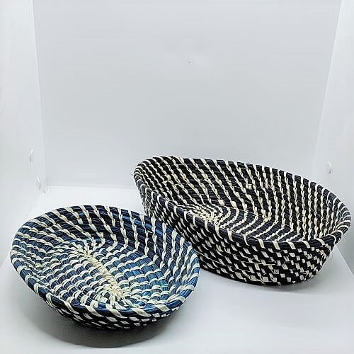 Moonj Blue Shallow Basket