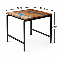 Marine Epoxy End Table