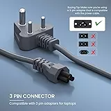 Portronics Konnect G2 – 3-Pin Laptop Power Cable, 1.5M, durable and flexible design, ensures reliable power supply, compatible with various laptops, ideal for home and office use.