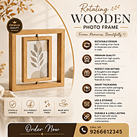 Rotating Wooden Photo Frame