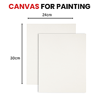 24x30cm Blank White Flat Stretched Board Art Canvas By Janrax
