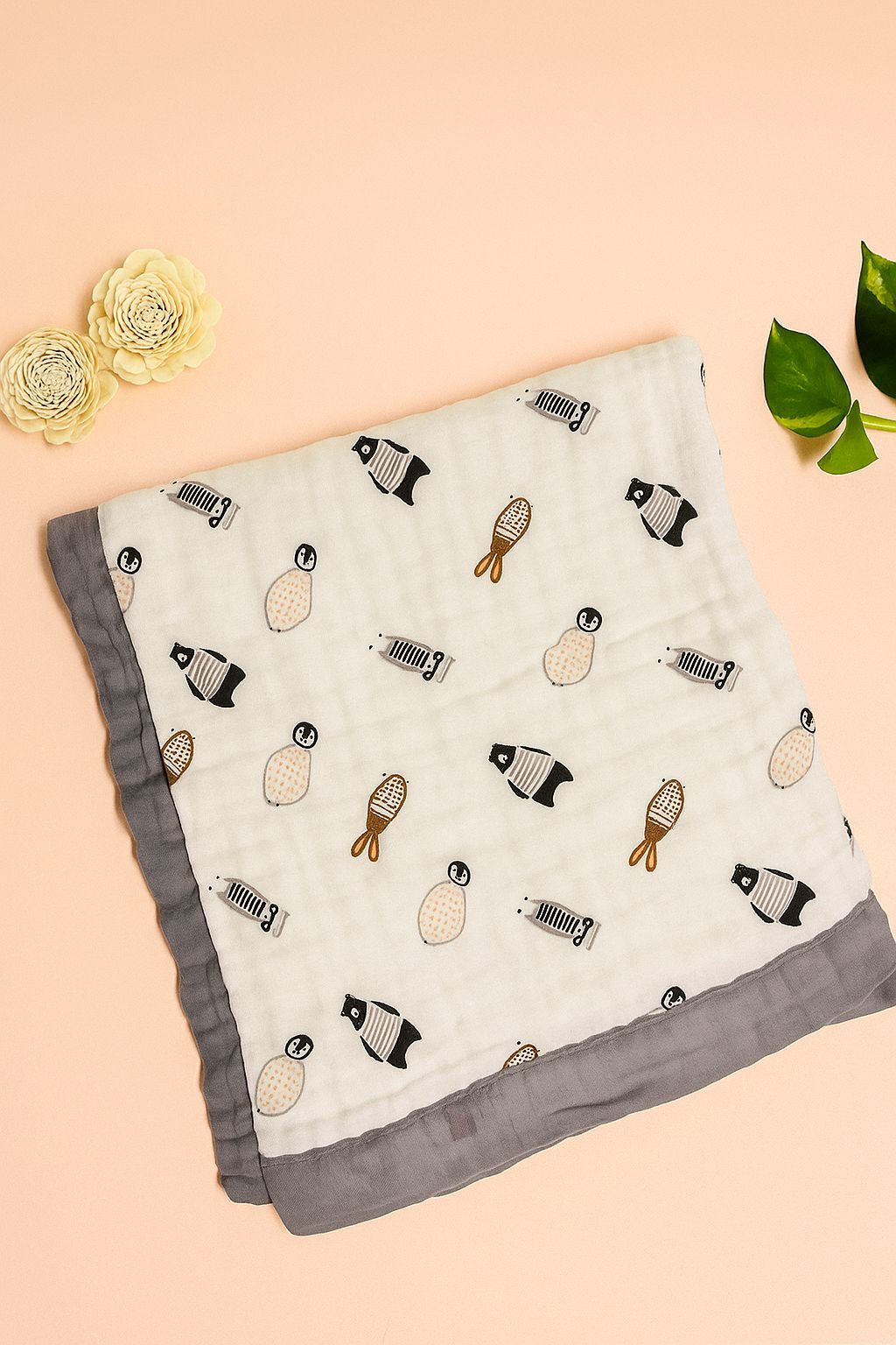 6-Layer Muslin Cotton Bath Towel – Soft & Absorbent – 60 x 120 cm – Assorted Designs