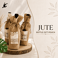Jute Bottle Gift Pouch