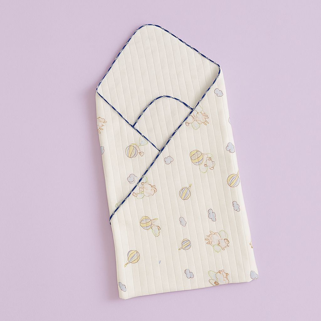 2-Layer Muslin Baby Blanket – 85x85 cm - Blue Cloud Comforter