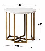 Menor Accent Peg Table Marble Top
