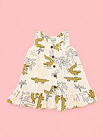 Muslin Front Open Baby Frock - Assorted Prints - Pack of 1
