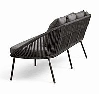 Leoppard Weaved Outdoor Two Seater Bench