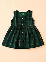 Emerald Butta Silk Baby Frock